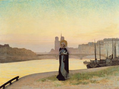Santa Genoveffa, 1885 da Edmond François Aman Jean